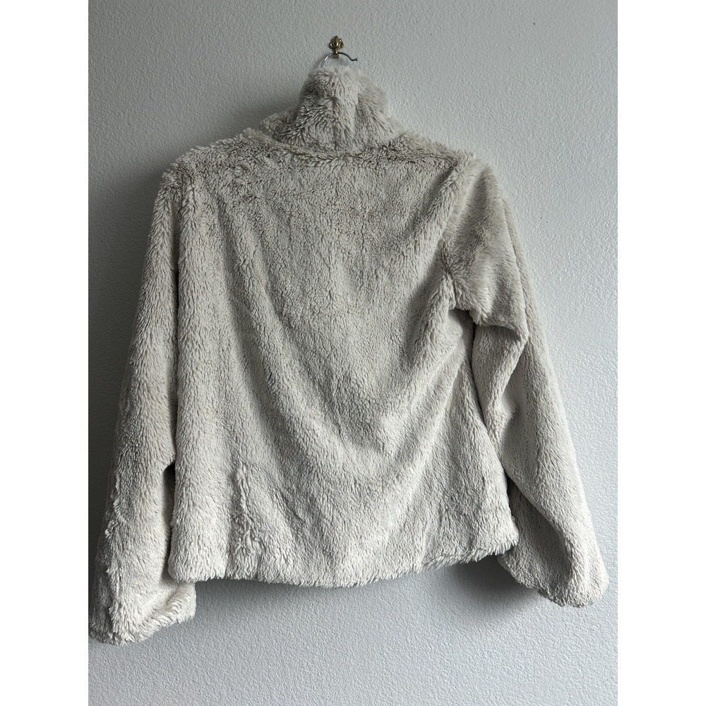 PATAGONIA Jacket Womens Cream Pelage Faux Fur Fuzzy Teddy Luxury Sz M Winterwear - Picture 2 of 9